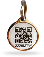 QR code on DogTrac ID Tag